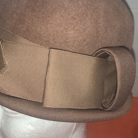 Vintage Brown Art Deco Velour Merrimac hat Union Made in 1950’s - Picture 3 of 8